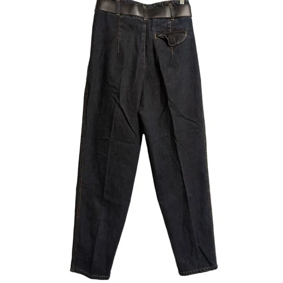 Jeanjer Vintage 80s 90s High Waisted Pleated Tapered Denim Trousers 13/14